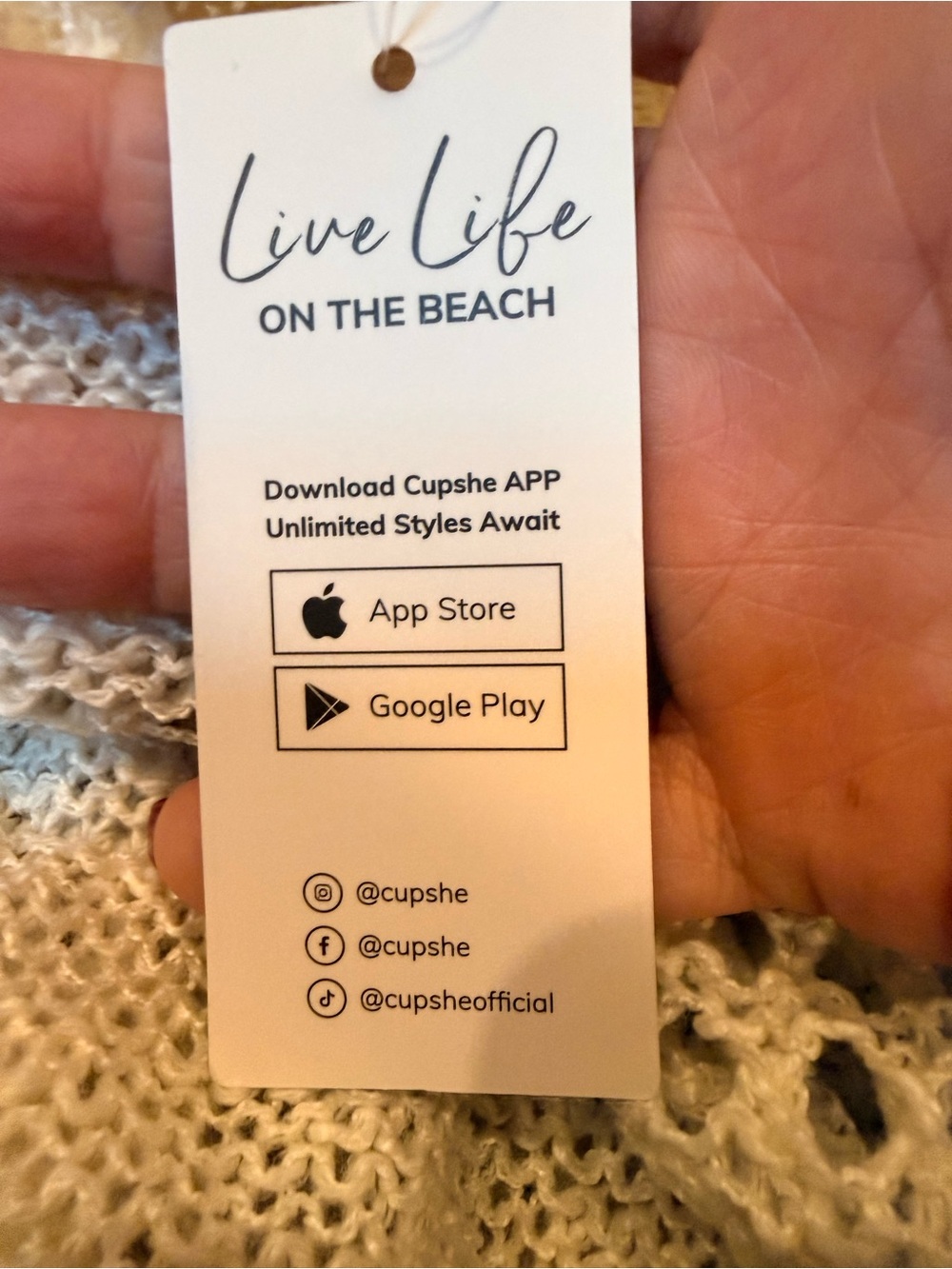 CUPSHE Sand Open Knit Cardigan Beach Cover Up NWT Size Small Boho - Picture 3 of 12
